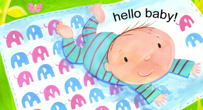 an illustration of a baby lying on a blanket